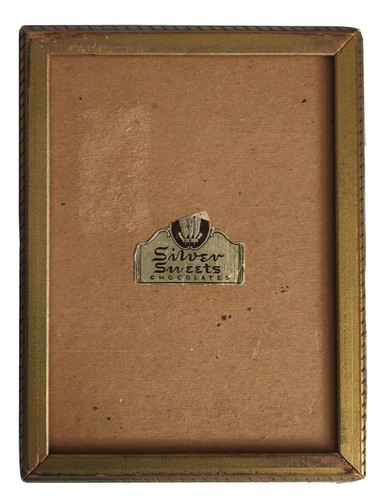Vtg Wood Candy Box w/ Edouard Cabana Barbola Antique 1920s Sweetheart print RARE - Picture 10 of 12
