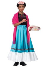 Brand New Inspired Artist  Frida Kahlo Child Costume