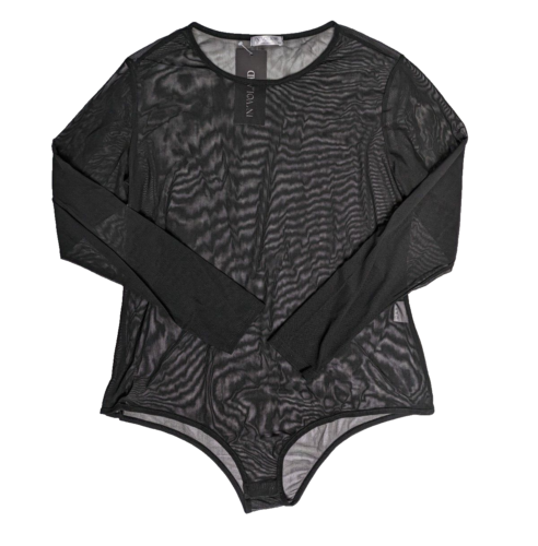 Womens SeeThrough Bodysuit Long Sleeve Sheer Mesh Lingerie Jumpsuit Leotard 16W