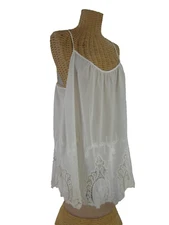 Velvet for Calypso Womens Large 100% Cotton Victorian Lace Scoop Neck Tank Cami
