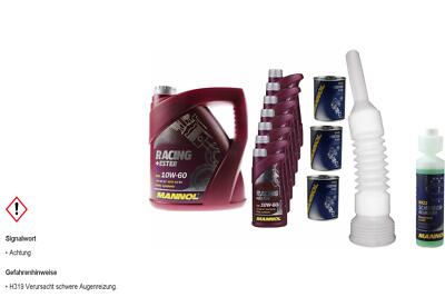 11L MANNOL Motoröl SAE 10W-60 RACING+ESTER inkl. Additiv Auslaufschlauch