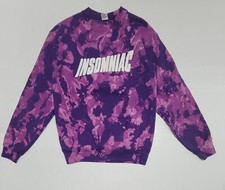 Insomniac Records Purple TIE DYE Crewneck Sweatshirt MADE IN USA Size Small