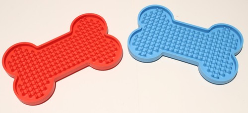 Dog Cat Lick Pad Slow Feeder Silicone Suction Anxiety Reducer Training Mat 2pk