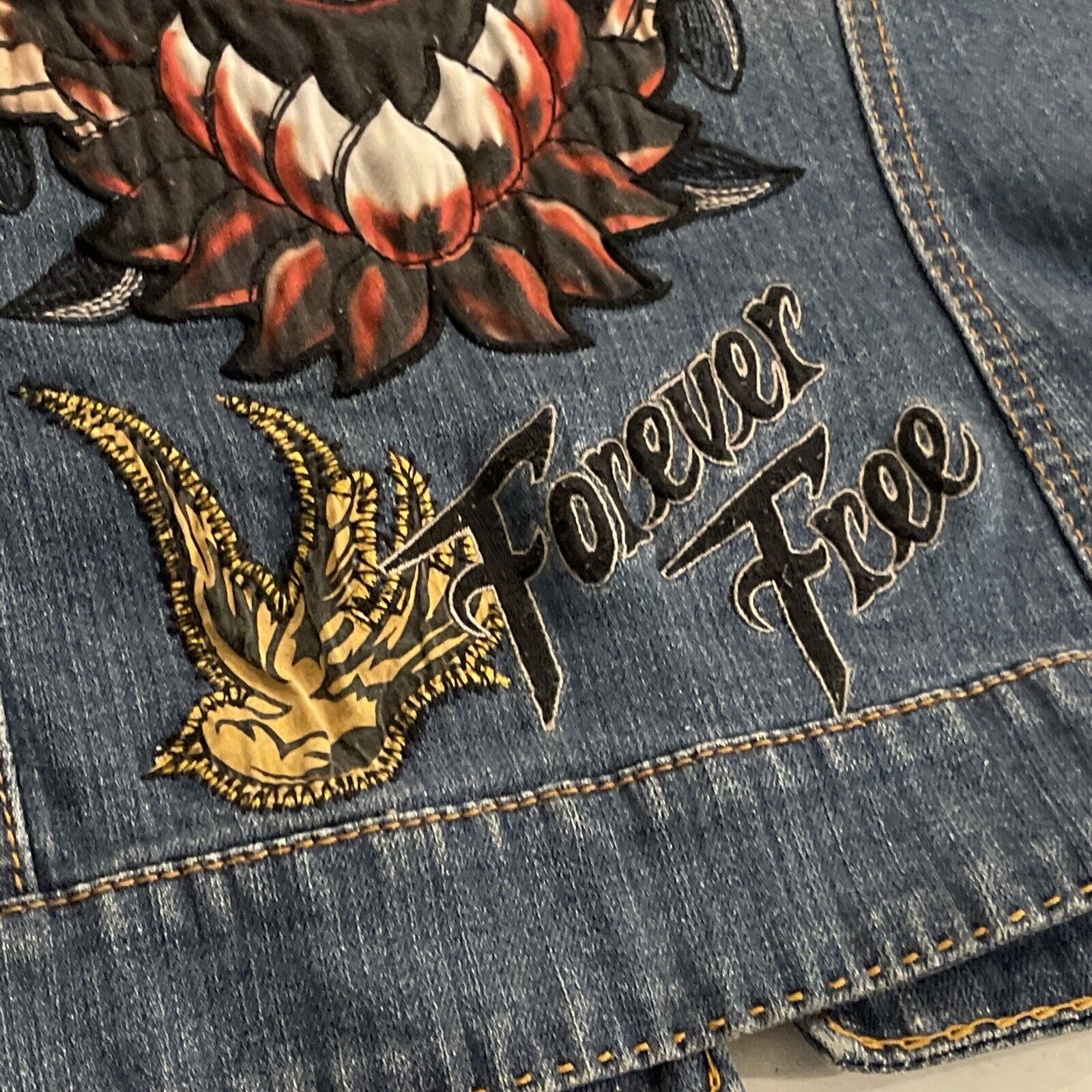 Harley-Davidson Forever Free Embroidered Denim Je… - image 6