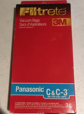 3M Filtrete #68715 Vacuum Cleaner Bags for Panasonic C & C-3 (Box of 3)