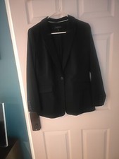 Talbots Women's Sz 6 Nwot Blazer Jacket One Button Black Career