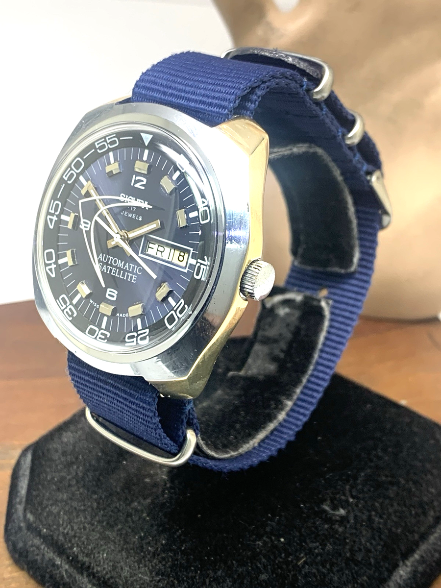 Sicura Men's Watch Satellite Swiss Automatic Blue Dial Day Date