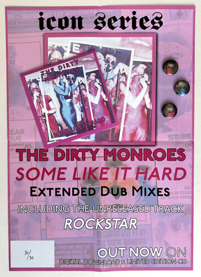 THE DIRTY MONROES * SOME LIKE IT HARD * UK LIMITED EDITION CD w/ POSTER & BADGES