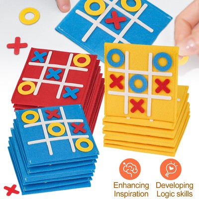 24 Tic Tac Toe Spiel Spielzeug Neun Feldern Spielbrett Hand Auge Koordination