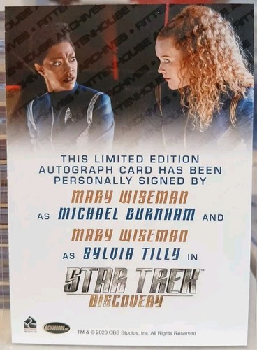 Star Trek Discovery Season 3 Sonequa Martin-Green/Mary Wiseman Dual Autograph AB - Picture 2 of 2