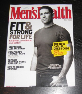 Men's Health magazine MATTHEW FOX May 2008 Bryan Greenberg photos LESLIE BIBB