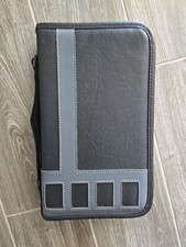 VTG Unbranded 48 Count CD Carrying Case Holder Storage Travel Black, Zip, handle