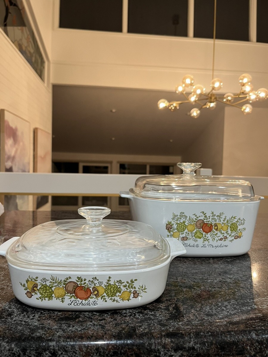 Corelle Corning Ware Casserole Dishes French White Quart Oval