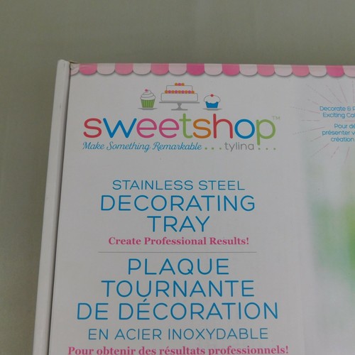 Sweetshop Stainless Steel Swivel Cake Decorating Tray Icing Turntable #C217 - Picture 3 of 6