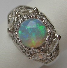 Luxus Brillant Opal Ring in aus 18kt 750 Gold...