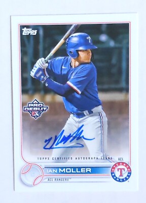 2022 Topps Pro Debut Ian Moller auto Rookie #pd-5 Autograph Rangers 