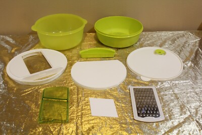 New VINTAGE Tupperware ALL IN ONE 4L Bowl Kitchen Work Unit Chop Slice Grate