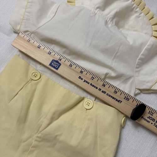 Pantalones Elegantes Vintage Lynley Designs of New Orleans Niños 9-12 mos 15-18 libras Amarillo - Imagen 10 de 12
