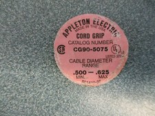APPLETON CG90-5075 Cord Connector (1) 3/4" .500 - .625 Range 90 Degree -NEW-S