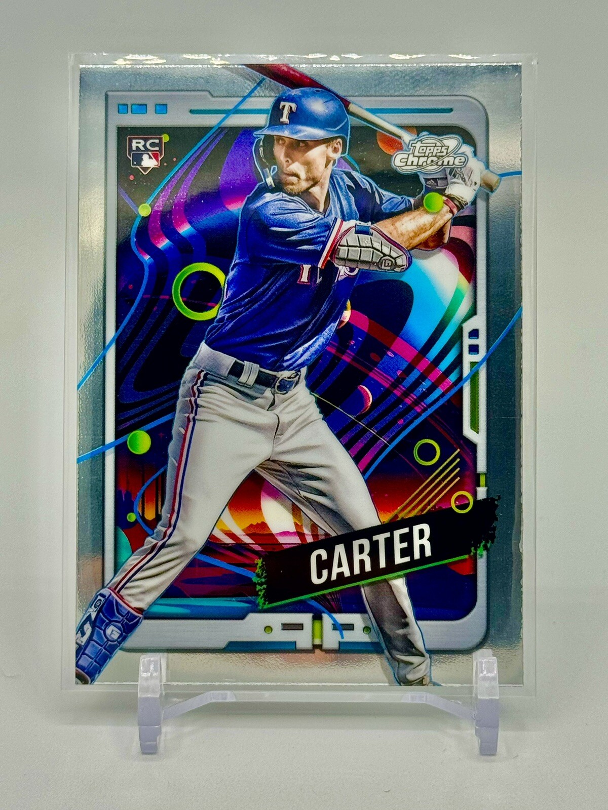 2024 Topps Chrome Cosmic Evan Carter #32 RC Texas Rangers