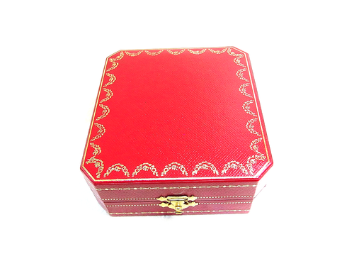 Cartier Baignoire Table Clock Box Case Travel Storage Desk Outer & Booklet Mint - Picture 5 of 11