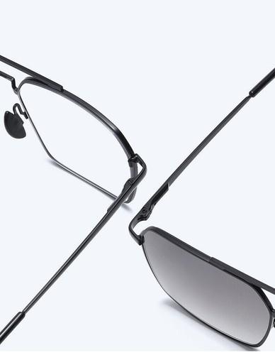 Fashion Large Black Square Sunglasses Anti-blue Multifocal Reading Glasses - Picture 6 of 13