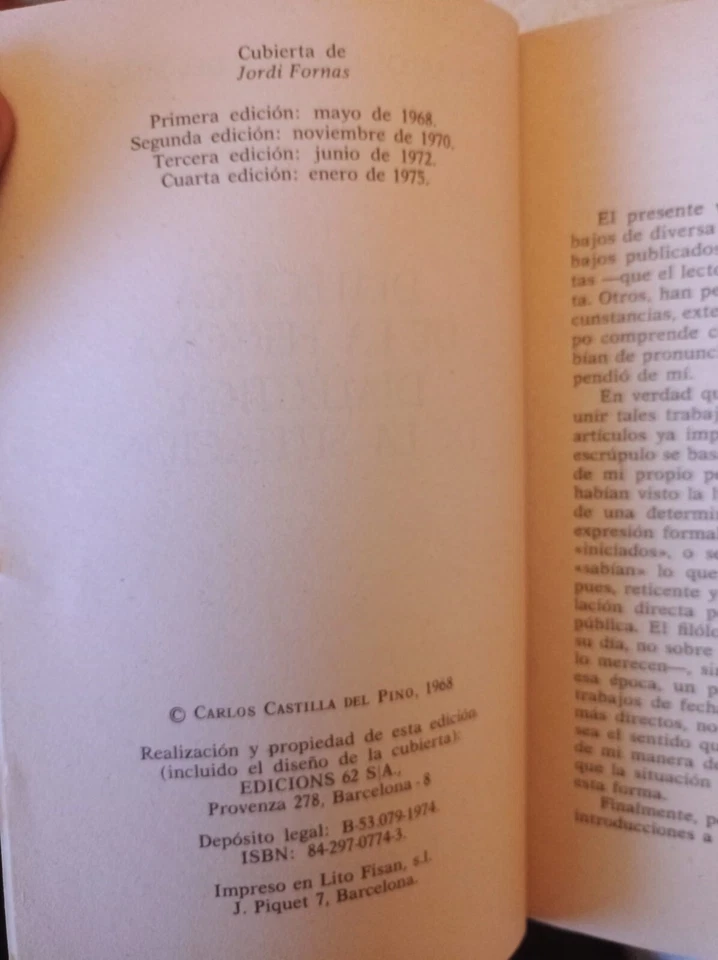 DIALECTICA DE LA PERSONA, DIALECTICA DE LA SITUACION,Carlos Castilla del Pino - Imagen 2 de 4