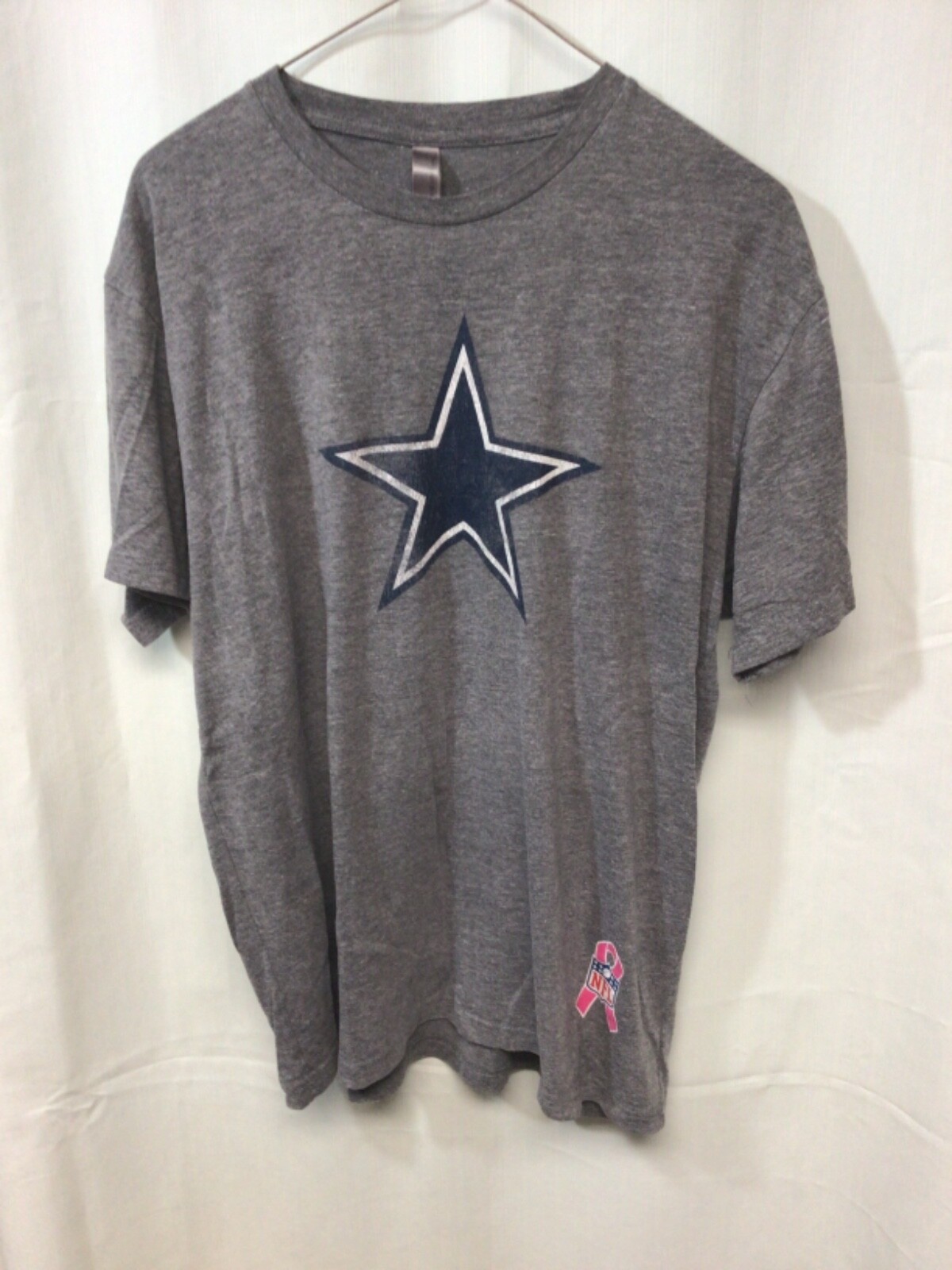 Dallas Cowboys (NFL Licensed) Breast Cancer Awareness Gray Large T Shirt |  eBay