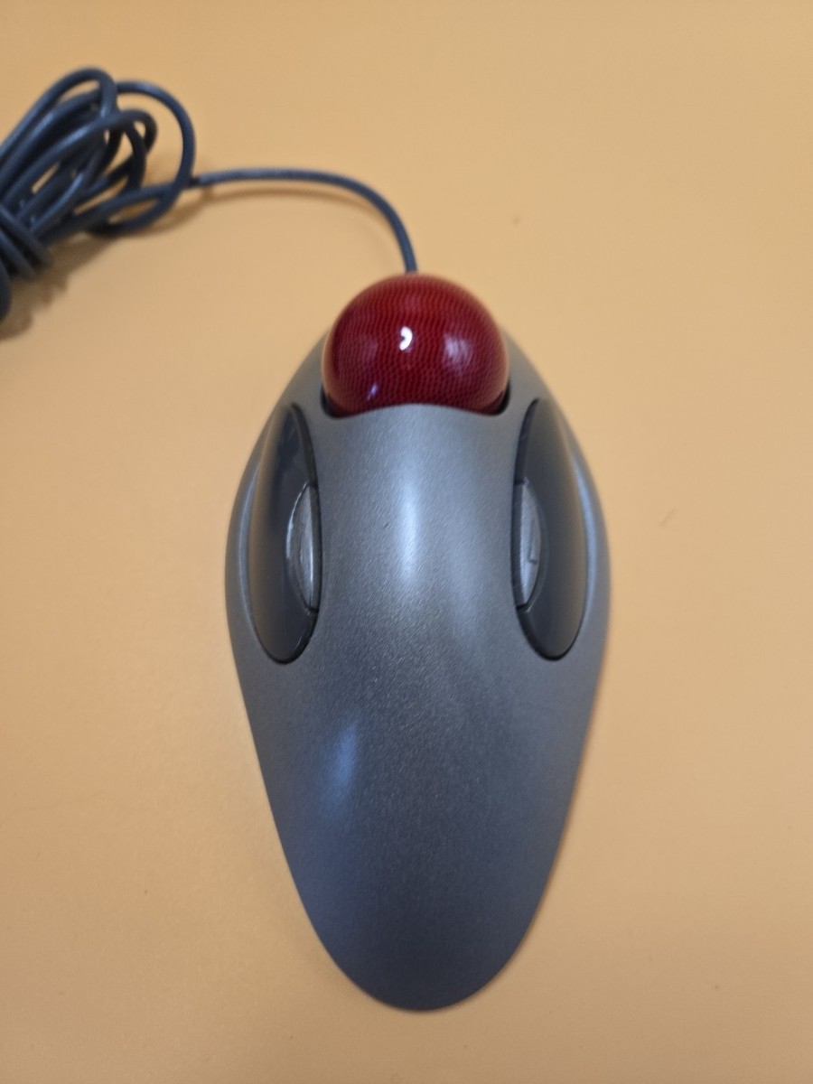 Logitech Trackman Marble USB T-BC21 Trackball Silver Ergonomic