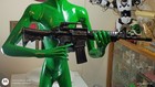 Space Rambo 64″ Aluminum Casting Space Alien Extraterrestrial with AR-15 Rifle — photo 4