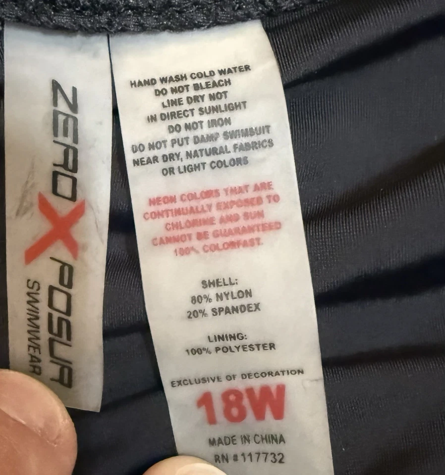 ZeroXposur Women’s Black Swim Skirt, Size 18W - Image 3 of 4