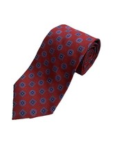 Brooks Brothers Men's Repp Tie Red Geometric Silk Italian Fabric Nice 