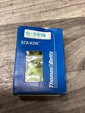 QTY OF 40 Sta-Kon Rc10-250A Female Flag Disconnect,Yellow #121N30*SI