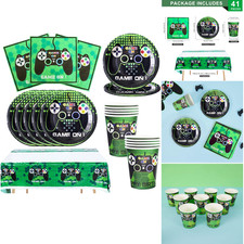 Videospiel Party Geschirrset 10 Teller 20 Servietten 10 Be