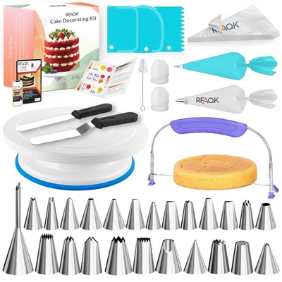 #ad 90PCs Cake Decorating Kit with Leveler Baking Supplies Gift Includes Cake St... $31.60