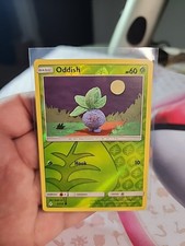 REVERSE HOLO Oddish 6/214 NM - Asako Ito Crocheted - Unbroken Bonds Pokemon Card