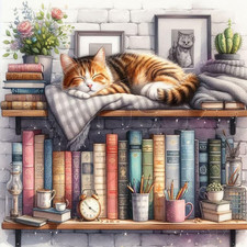 Diamond Painting Kits for Adults, 5D DIY Cat Diamond Art Kits for Beginners, Ful