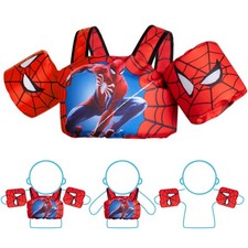 Swim Vest, 3-in-1 Adjustable Floaties 2-7 Years 22-66 lbs , Detachable Pool ...