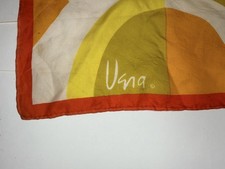 Vintage Vera Neumann Mod 60s 70s Silk Scarf Orange Abstract Print Made in Japan