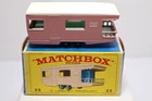 Vintage Lesney Matchbox #23 Trailer Caravan Pink MIB