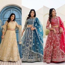 BOLLYWOOD PARTY LEHENGA CHOLI INDIAN DESIGNER LEHNGA WEAR WEDDING ETHNIC BRIDAL