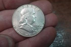 1962 D FRANKLIN HALF DOLLAR SILVER 90% PART OF FULL COLLECTION IN DANSCO BOOK