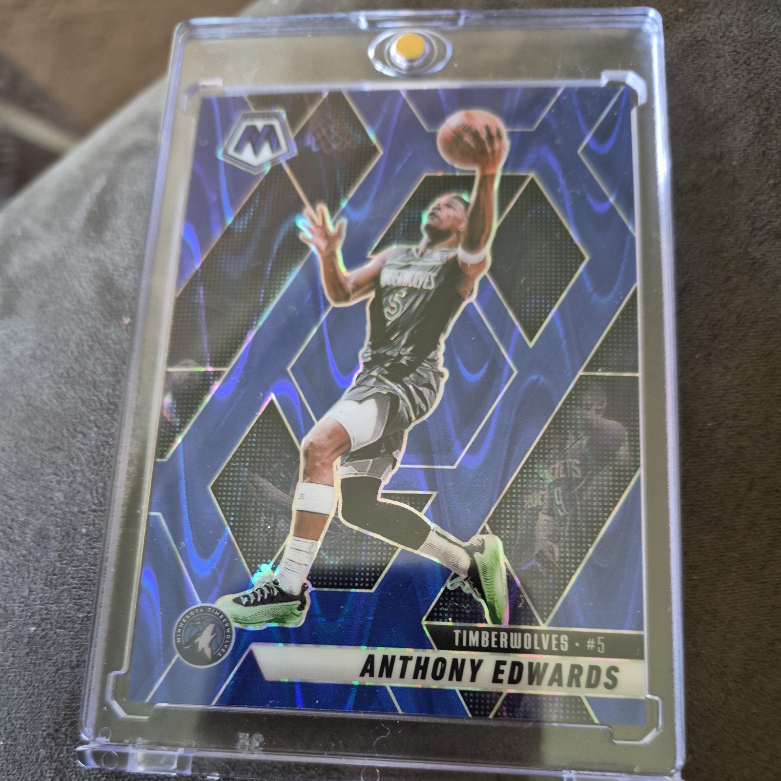 2024-25 Panini Mosaic Anthony Edwards #36 Seismic Blue Mosaic Prizm # 15/149 SP