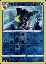 Sharpedo Uncommon Champion's Path 12/73 Water Reverse Holo Pokemon Card
