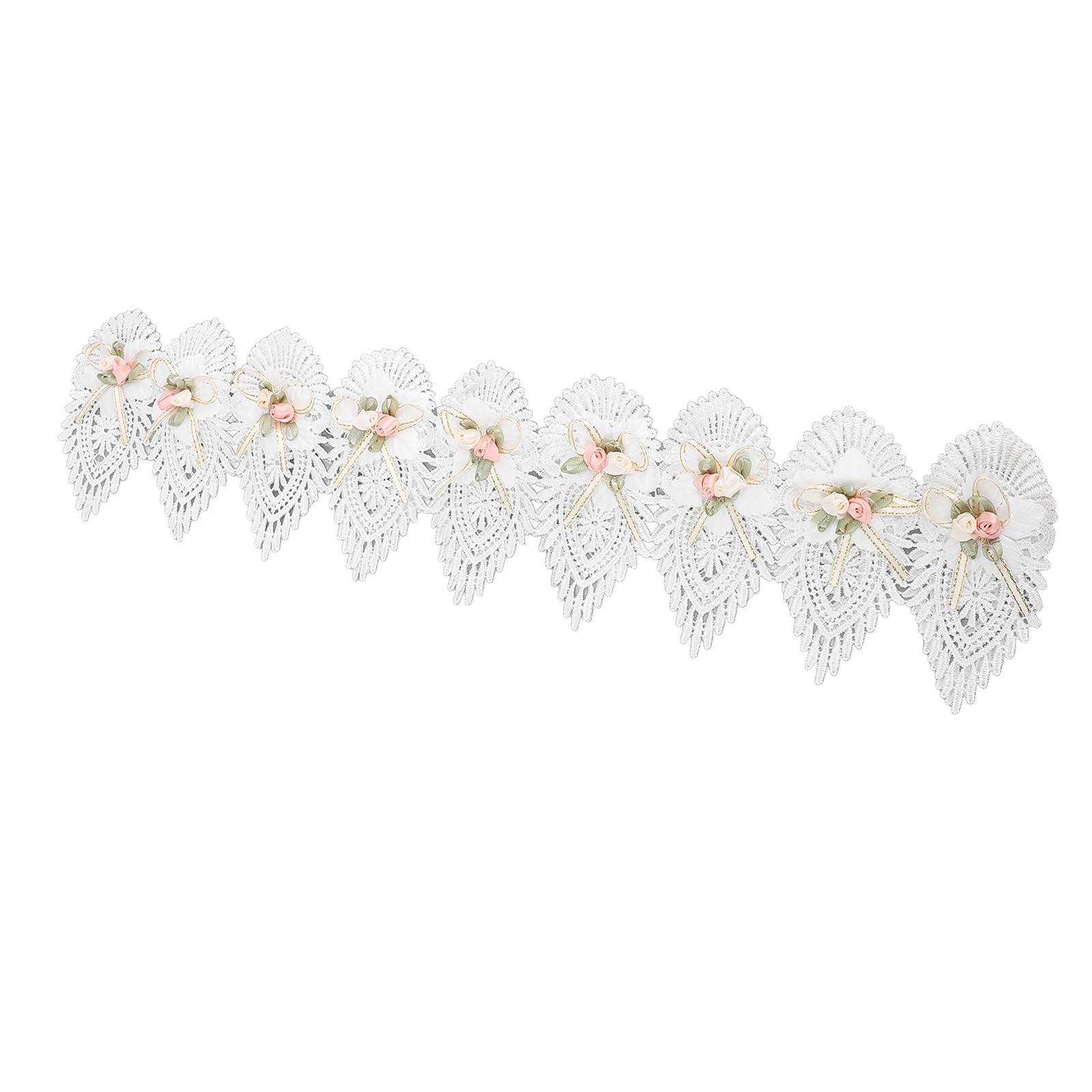 Bow Decor Lace Ribbon Floral Trim Ribbon For Clothing Sewing Scrapbook Wedding D