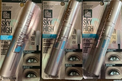 Maybelline New York Sky High Mascara Waterproof - Brownish Black - Lot of 3