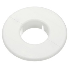 Wall Split Flange 2" 53mm Round Detachable Escutcheon Plate Buckles White