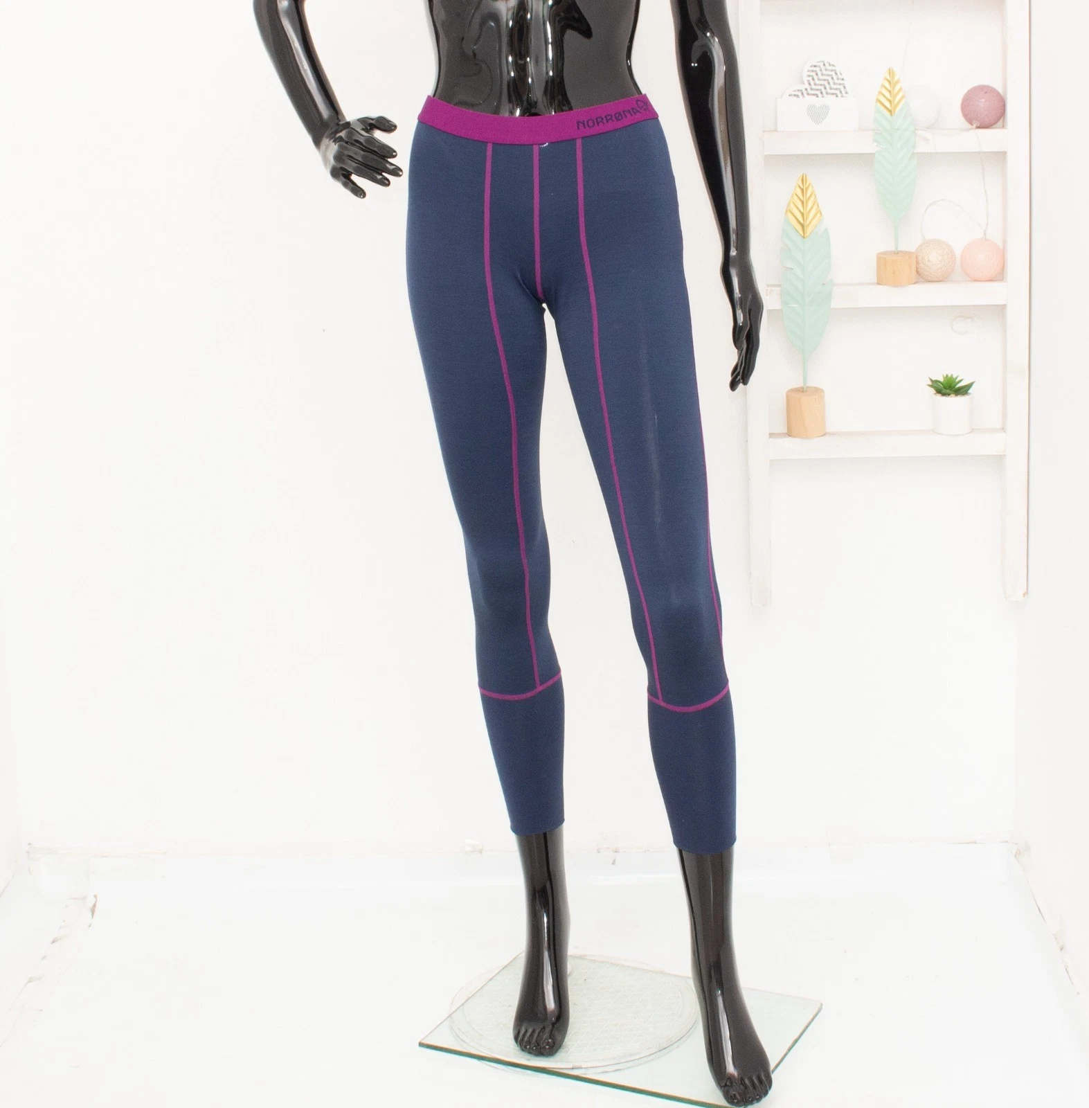 Norrona 89% Merino Wool Leggings Blue Junior Girls Thermo Base Layer 152 12 Yrs