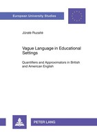 Jurate Ruzaite | Vague Language In Educational Settings | Taschenbuch | Englisch