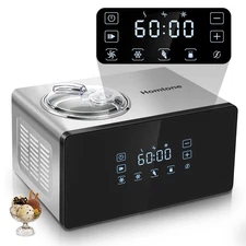 Ice Cream Maker Fully Automatic with Compressor, 4 Modes, Adjustable softness...